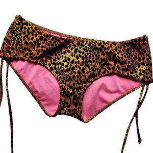 Victoria Secret Women’s Colorful Animal Print Bikini Swim Bottom SZ Medium